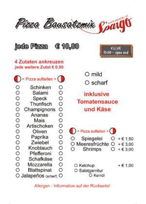 Pizza Bausatzmix